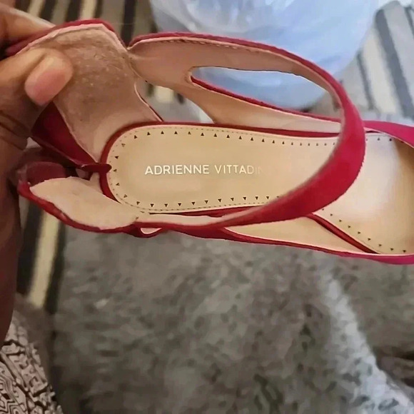 Adrienne Vittadina burgandy red block heels. Size 6 - Picture 6 of 9